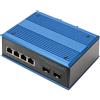 DIGITUS Industrial 4+2 -Port Gigabit Ethernet PoE Switch 4 Port GE PoE RJ45, 2 GE SFP Port
