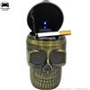 Atomic POSACENERE BICCHIERONE DA AUTO COPPER 3D SKULL + LUCE LED | IDEA REGALO FUMATORE