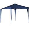 VivaGarden Gazebo Giardino 3x3 mt Pieghevole in Poliestere e Acciaio colore Blu - GA802018-BLU