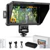 VILTROX DC-550 4K Camera Field Monitor 5.5 Pollici 1200Nit HDMI Monitor da Campo,Full HD 1920x1080 IPS,3D LUT con Batteria,Parasole,Borsa di Stoccaggio per Sony Canon Nikon DSLR Cameras
