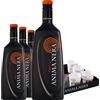 Marzadro - Kit Anima Nera, 1 Bt Expo Vuota 3 Lt + 6 Bottiglie cl 50 Anima Nera + Vassoio + 6 Bicchieri Degustazione - 1 kit