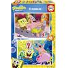 Educa - Puzzle Bob Spugna | 2x48 pezzi Puzzle Set | SpongeBob, Patrick, Bambini | dai 3 anni (19388)