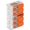Kopp WAGO 33346428 - Morsetto a innesto 5 vie con Leva per Cavi flessibili riaperti: 5x0, 14-4 mm, 5x0.2-4 mm, 5xAWG24-12Cu, Contenuto 25 pezzi