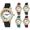 Holzwerk Germany® Orologio da bambina per bambini, in legno, ecologico, naturale, orologio da polso, analogico, classico, al quarzo, in blu, nero, verde, rosso, turchese, marrone, bianco, colorato,