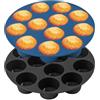 webake 2 mini stampi per muffin in silicone per friggitrice ad aria calda, per cupcake, brownies, torte, budini, 2 pezzi