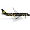 Herpa modello di aereo Eurowings Airbus A320 BVB Fanairbus - D-AEWM in scala 1:500 - modello di aereo, pezzo da collezione, miniatura deco, statuetta senza supporto in metallo