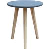 Rebecca Mobili Tavolino rotondo contemporaneo, tavolo da appoggio grigio, legno paulownia mdf, camera da letto salotto - Misure 39 x 34 x 34 cm (HxLxP) - Art. RE6120