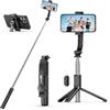 SelfieShow Bastone Selfie per Iphone, 106cm Estensibile Selfie Stick Monopiede 4 in 1 Asta Bastone Selfie Treppiede con Telecomando Wireless Rimovibile per iPhone Samsung Huawei Smartphone