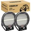 RIGIDON 2 Pcs Faro da Lavoro Led, Nero Rotondo 9 Pollici 23cm 294W Spot Luci di Lavoro a Led, Fari di Profondità, Per Fuoristrada Auto Trattore Escavatore Camion SUV ATV 4x4,12V 24V Impermeabile