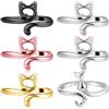 Abeillo - Set di 6 anelli regolabili per uncinetto e maglieria - Accessori in metallo - 4 colori