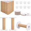 PH PandaHall 16 Set Bobine di Filo di Carta Vuote Bobine per Tessitura di Filo Bobine di Filo Staccabili Porta Nastro per Filo di Lana Ricamo Cucito Fai da Te, 99mm