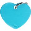 My Family MyFamily Medaglietta per Cane Made in Italy, Cuore Grande, Targhetta Cane, Smaltata a Mano in Metallo, Collezione Basic, 37x32 mm