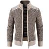 Hearda Cardigan Uomo con Zip, Invernale Caldo Lavorato in Maglia Cappotto Casual Maniche Lunghe Maglione Slim Fit Pullover Giacca Autunno Cappotti for Maschio Outwear
