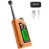 TopTes PT760 Rilevatore Gas Naturale Ricaricabile, Rilevatore di Gas con Sonda Estensibile da 30 cm e Torcia Integrata per Propano Metano, Butano, per Casa, Camper - Misurazione in%LEL - Arancione
