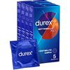 Durex Settebello XL (57 mm), Forma serbatoio Easy-on, 4 confezioni, 20 Profilattici, vestibilità Ampia