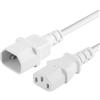 PremiumCord Alimentatore per PC 230V 1m, Prolunga IEC 320, Presa di Corrente, IEC 320 C13 a C14, Cavo di Alimentazione, Colore Bianco