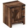 Furinno Jensen Farmhouse-Tavolino con Porta di fienile, Legno ingegnerizzato, Marrone Rustico, 1-Confezione