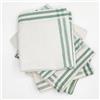 LivinEase Set Strofinacci da Cucina in Cotone - Asciugamani da Cucina in Cotone - Stracci da Cucina Super Assorbenti - Certificato Oeko-Tex (Bianco Verde, 30x30 cm (Pack of 6))