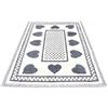 BIANCHERIAWEB Tappeto Casa Bagno/Cucina Cotone con Cuori Disegno Braies Colore Grigio 40x60 Grigio