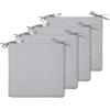 BESTORI Set 4 Cuscini Sedia da Cucina 40 x 40 cm Comoda e Spessa Cuscini Coprisedia da Cucina Lavabili Sfoderabile con Cerniera per Soggiorno, Camera da Letto Grigio 2