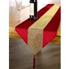 Emma Barclay Eclat - Runner con nappe luccicanti, 33 x 183 cm, colore: rosso e oro