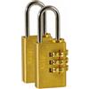 Kasp K11020D2 Lucchetto in ottone a combinazione - 20 mm - confezione doppia