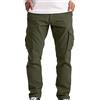 TWIOIOVE Pantaloni da trekking impermeabili Uomo Autunno Inverno Estivi Pantaloni Casual Tute Dritto Uomini Multi Tasca Pantaloni Uomo Pantaloni Comodi Da Trekking, verde, XXXXL