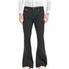 Oanviso Pantaloni a Zampa Uomo Anni 70 Pantaloni Svasati Discoteca Carnevale Pantaloni Vintage Pantalone Club Pantaloni da Ballo Slim Fit Pantaloni Hippie A Nero XXL