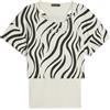 Freddy Set canotta+t-shirt cropped da donna con stampa zebrata