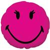 CTI Cuscino 36X36 Smiley 3D World Rosa Velluto Ricamato 100% Poliestere