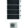 Daikin CONDIZIONATORE DAIKIN STYLISH TOTAL BLACK WI-FI QUADRI SPLIT 7000+7000+9000+18000 BTU INVERTER GAS R-32 4MXM80N A+++