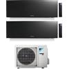 Daikin CONDIZIONATORE DAIKIN EMURA 3 DUAL SPLIT 12000+15000 BTU BLACK WIFI INVERTER 2MXM50A A+++