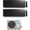Daikin CONDIZIONATORE DAIKIN EMURA 3 DUAL SPLIT 12000+15000 BTU BLACK WIFI INVERTER 2MXM68A9 A+++
