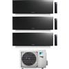 Daikin CONDIZIONATORE DAIKIN EMURA 3 TRIAL SPLIT 7000+9000+9000 BTU BLACK WIFI INVERTER 3MXM52A9 A+++
