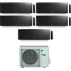 Daikin CONDIZIONATORE DAIKIN EMURA 3 PENTA SPLIT 9000+9000+9000+12000+15000 BTU BLACK WIFI INVERTER 5MXM90A A+++