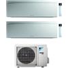 Daikin CONDIZIONATORE DAIKIN EMURA 3 DUAL SPLIT 7000+12000 BTU BIANCO WIFI INVERTER 2MXM68A9 A+++