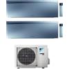 Daikin CONDIZIONATORE DAIKIN EMURA 3 DUAL SPLIT 7000+7000 BTU SILVER WIFI INVERTER 2MXM68A9 A+++