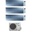 Daikin CONDIZIONATORE DAIKIN EMURA 3 TRIAL SPLIT 7000+7000+15000 BTU SILVER WIFI INVERTER 3MXM52A9 A+++