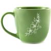 Tazza verde con fiori bianchi in ceramica 190 g