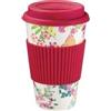 Baule Volante Fior di Loto Ecotazza bambù rossa fiori e piante 450 g