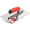 COMENSAL® Frattone Dentato 10 mm - Frattone in Acciaio Inox Dentato - Frattone in Acciaio Inossidabile - Frattone Dentata per Colla - Cazzuola Dentata in Acciaio Inox - Made in EU - 280 x 130 mm