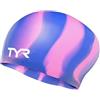 TYR Cuffia da nuoto in silicone per capelli lunghi multicolore