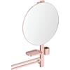 Ideal Standard Alu+ Barra multifunzione, Combinazione di accessori L, con specchio cosmetico Ø 508 mm e ripiani regolabili, realizzato con l'100% di alluminio riciclato - Rosé (640x145.5x817 mm)