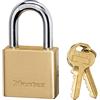Master Lock 575EURD, lucchetto in ottone massiccio, a chiave, ideale per mettere in sicurezza portoni e capanni per gli attrezzi, 70 x 38 x 20 mm