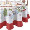 Elrene Home Fashions - Tovaglioli di Babbo Natale, Multicolore, 60 x 84 Oval (Tablecloth)