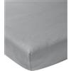 Meyco Home Basic Jersey lenzuolo singolo matrimoniale (lenzuolo con qualità di morbido jersey, perfetta vestibilità grazie all'elastico integrale, traspirante, dimensioni: 160 x 200 cm), grigio