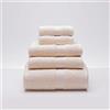 Sancarlos Aquarium- Set di asciugamani 5 pezzi, 100% cotone morbido, densità 450 g/m2, colore crema