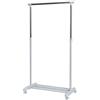 LOVE !T STORE !T LOVE IT STORE IT Stand Appendiabiti con Ruote - Regolabile in Altezza - In Metallo Cromato e Bianco, 84x44x 110-165 cm