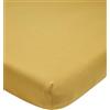 Meyco Home Basic Jersey Uni, lenzuolo per 1 persona (lenzuolo con qualità di jersey morbido, in 100% cotone, dimensioni: 120 x 200 cm), oro miele