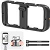 NEEWER Mobile Video Rig, maniglia per cellulare con porta accessori e filettatura da 1/4, registrazione video film, compatibile con iPhone 16 15 Pro Max 14 13 Plus Mini 12 Android